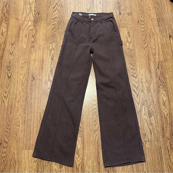 - PacSun Brown Ultra High Waisted Fitted Flare Pants - Picture 3 of 13